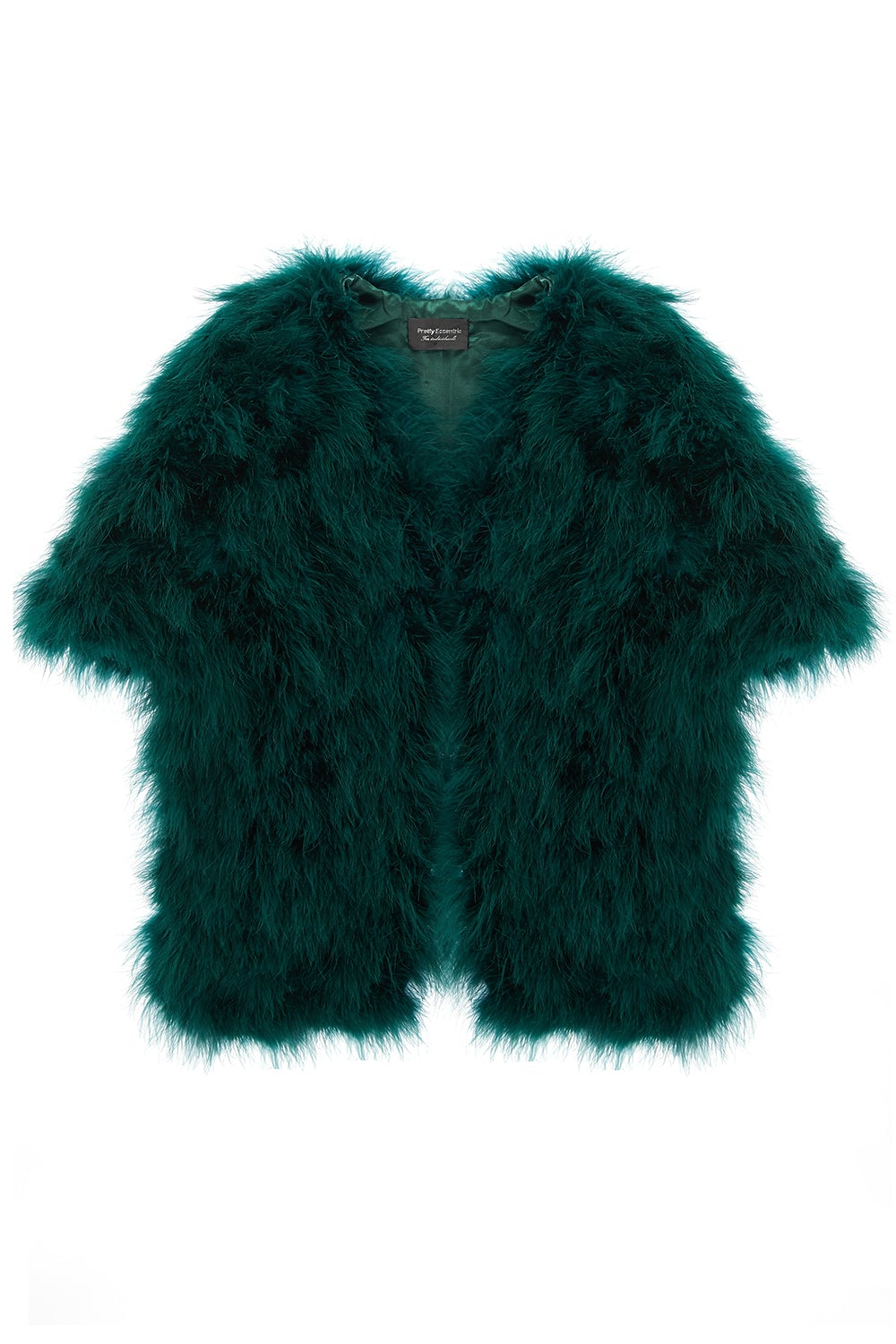 Green ostrich feather jacket cheap