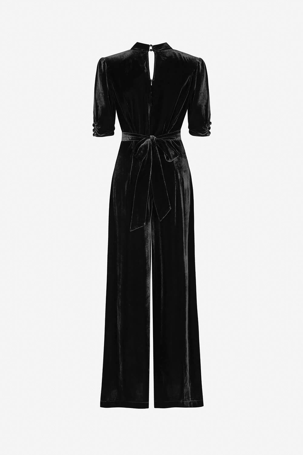 Alana jumpsuit in black velvet