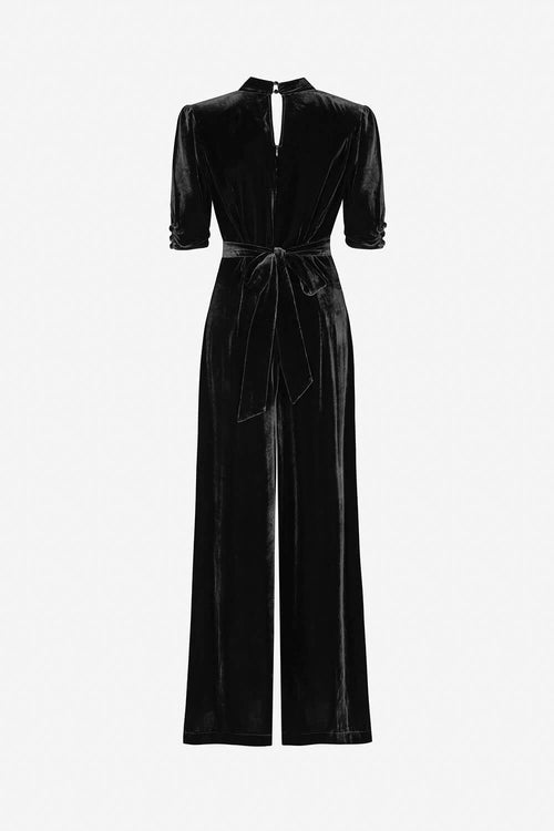 Alana jumpsuit in black velvet