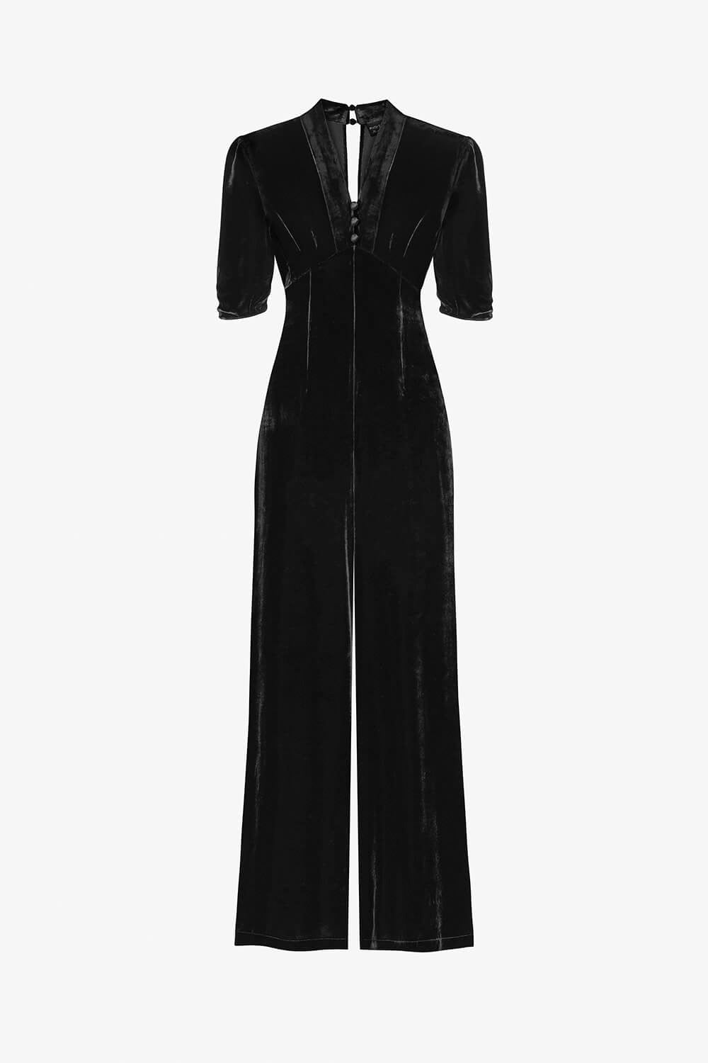 Alana jumpsuit in black velvet