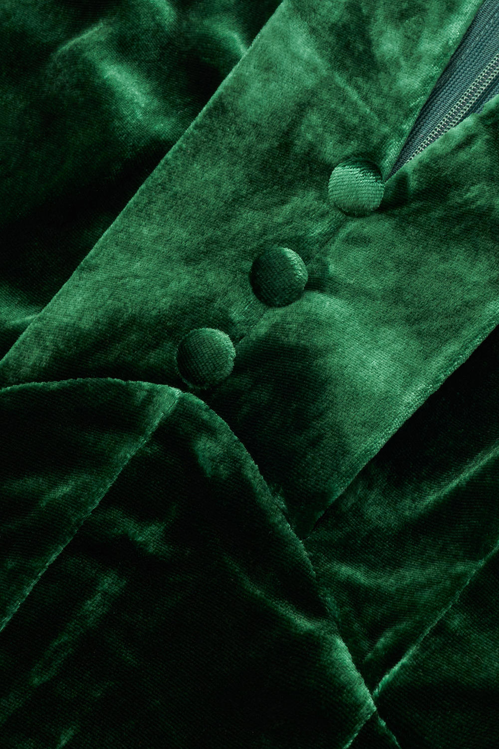 Green Silk Velvet Jumpsuit